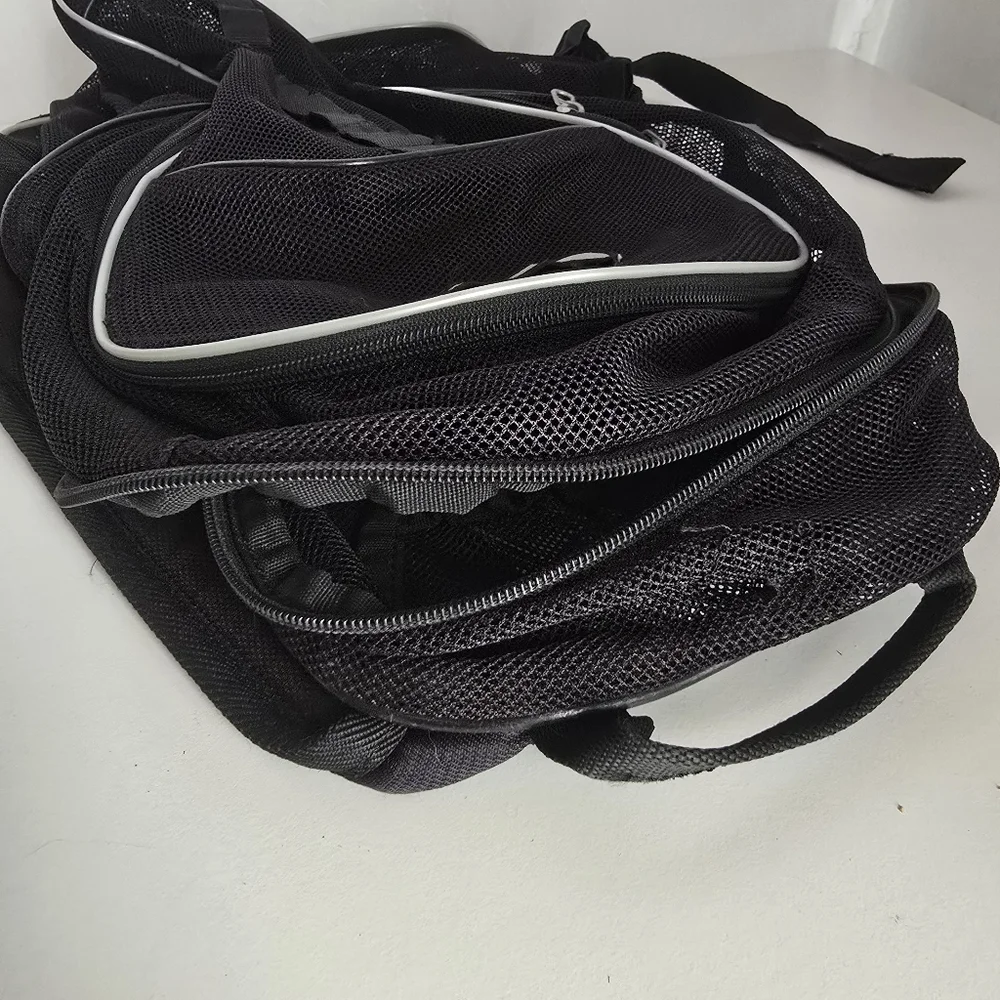 Nike Black Mesh Backpack Streetwear Gym Sports Beach Travel Bag